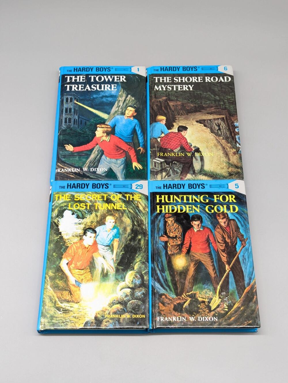 The Hardy Boys 1992 Glossy Hardcover Lot of 4 Dixon Books #1, #2, #5, #29